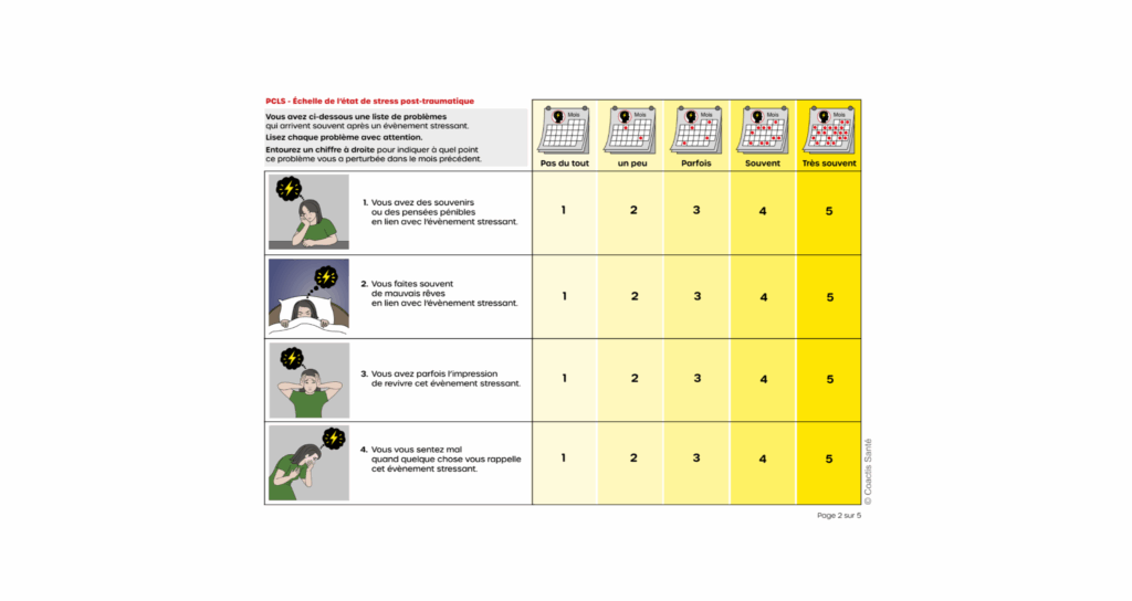 Echelle de l'état de stress post-traumatique en FALC